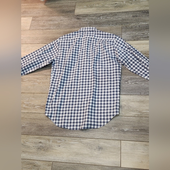 Lorenzo Uomo Blue and White Checkered Men's Shirt Size 16 32/33 - Picture 5 of 11